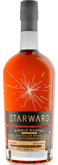 Starward All Star Edition French Oak Red Wine Barrel Aged Single Barrel 3 Years Single Malt