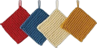 Creative Co Op Square Cotton Crocheted Pot Holder 4 Colors