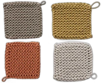Creative Co Op 8 Square 4 Colors Cotton